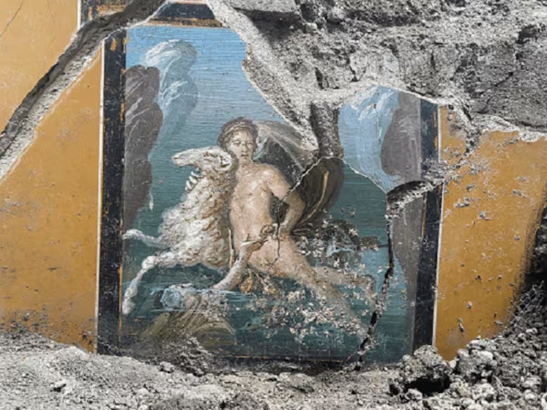 El fresco de Leda es una de las maravillas halladas en perfecto estado.