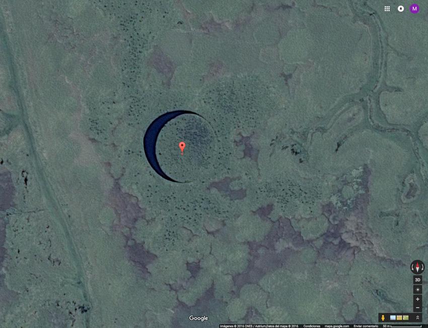 ¿Puerta dimensional? Desconcertante isla circular que se mueve en Argentina-0